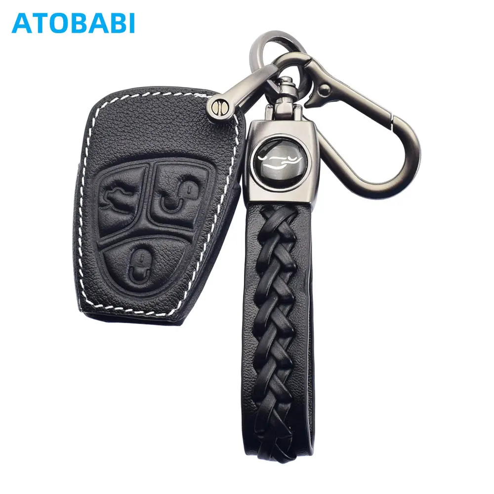 

Leather Car Key Cover Bag For Mercedes Benz W169 W245 W202 W203 W208 W210 W164 W251 Smart Remote Fobs Protector Case Accessories