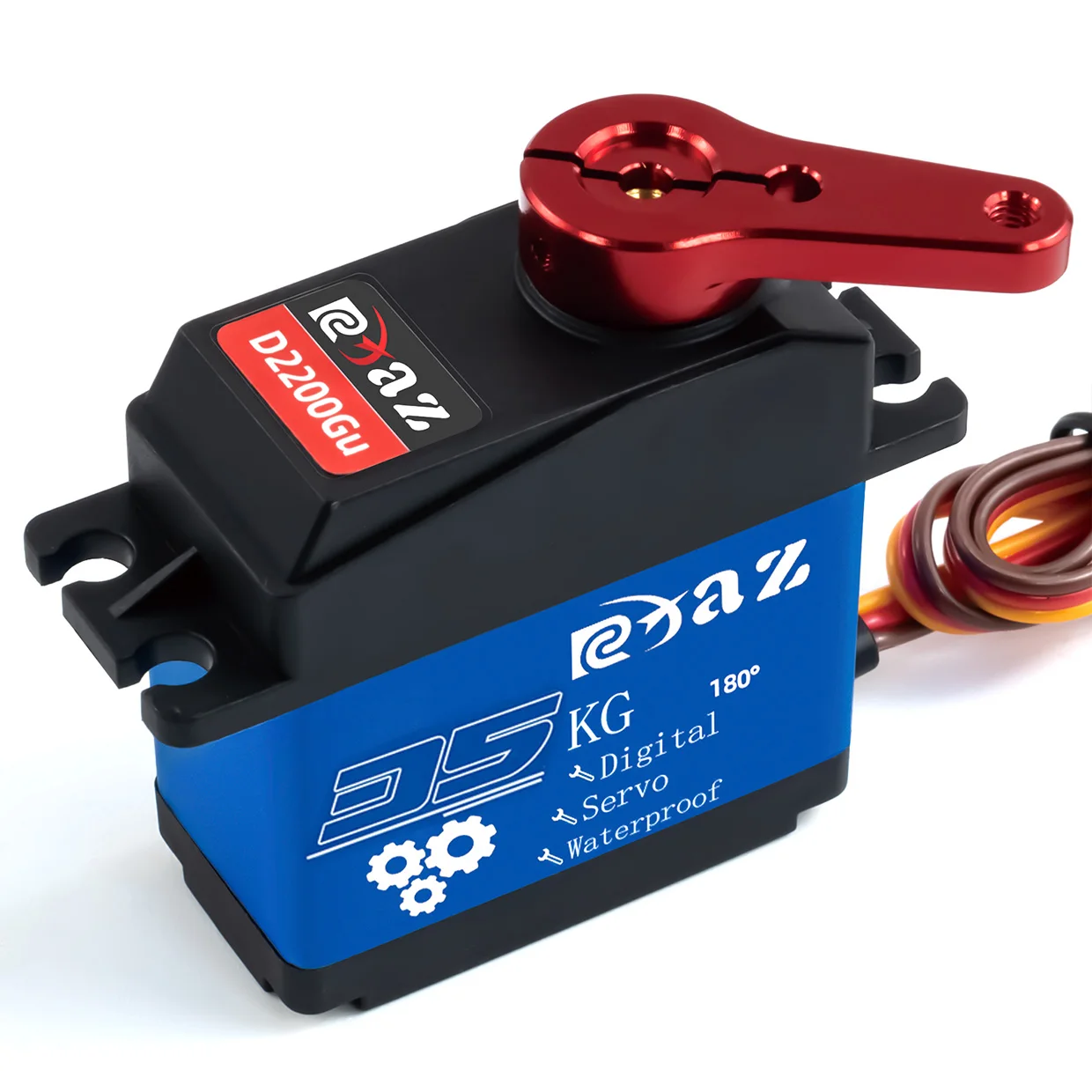 RCXAZ Upgrade D2200Gu 35KG 30KG Digitale Servo Hoog Koppel Waterdichte Servo voor RC Auto Crawler SCX10 Truck robot Boot Onderdelen