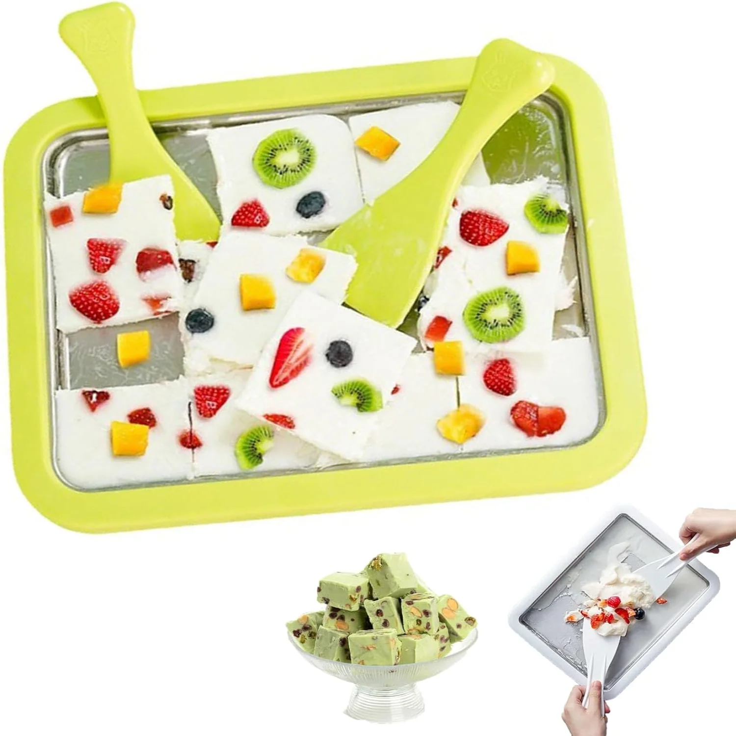 Лоток для мороженого Petrus, Машина для приготовления мороженого Petrus, 2024 Новая машина для приготовления рулетов для мороженого Роллетная машина для мороженого, Растворимый холодный тарелка с 2