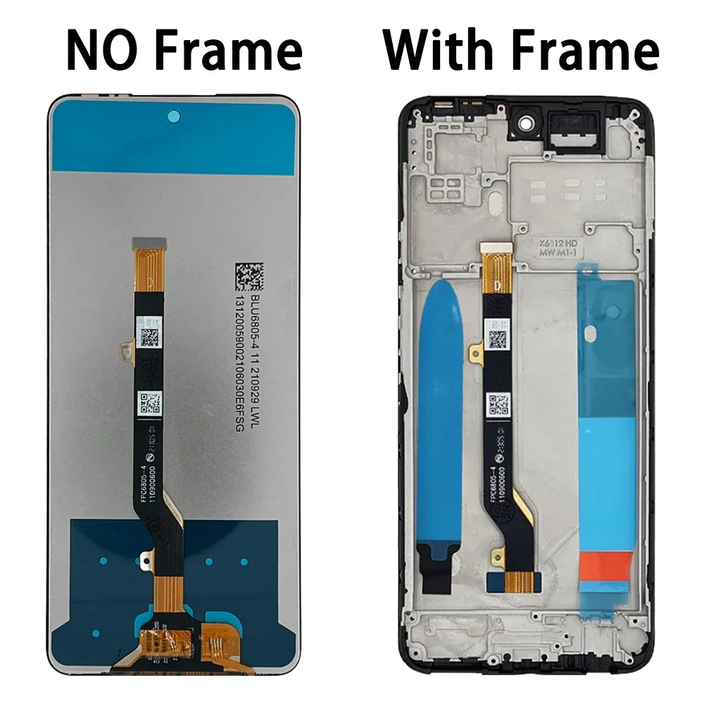 Original For Infinix Hot 11s X6812 Display Touch Screen Assembly Digitizer For Infinix Hot 11s NFC X6812B LCD Replacement Parts