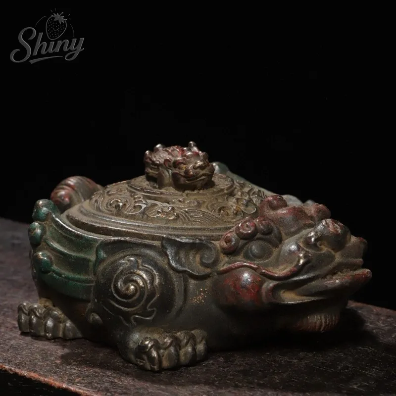 Antique Lucky Money Beasts Incense Burner Desktop Decorative Ornaments Retro Zen-inspired Incense Holder Home Decor Statue