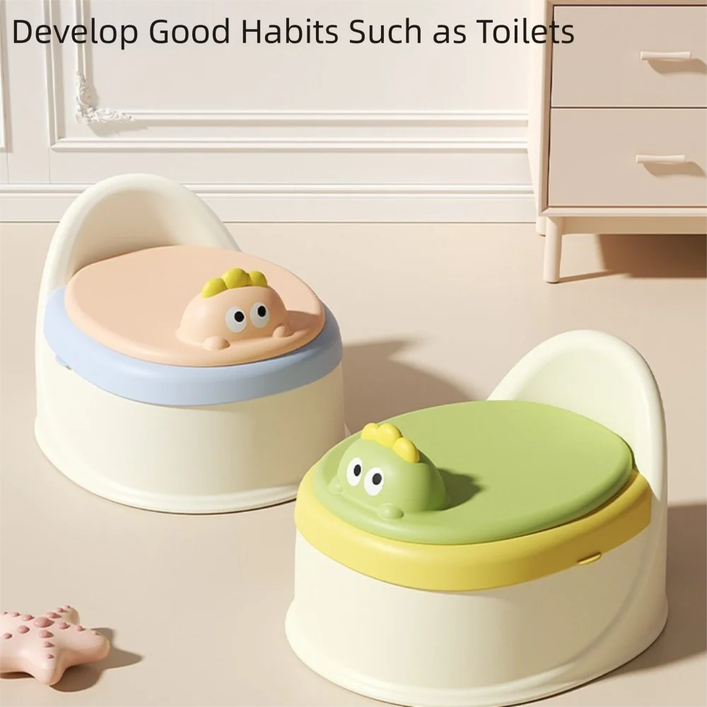 

Утолщенный детский горшок с мультяшным узором, противоскользящее сиденье для приучения к туалету, многофункциональное со спинкой, детские писсуары для детей 1-6 лет