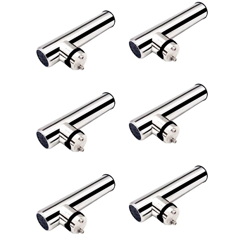 6X Marine Hardware Stainless Steel Marine Boat Fishing Rod Holder Rack Support For Rail 19-25Mm Boat Seat Boats Parts