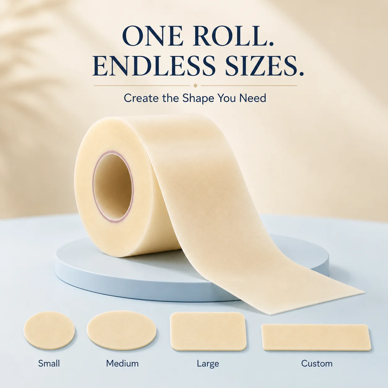 1 Roll Facial Acne Patch with Flexible Cut Design, Invisible Waterproof Imperfection Cover, Gentle Daily Skincare