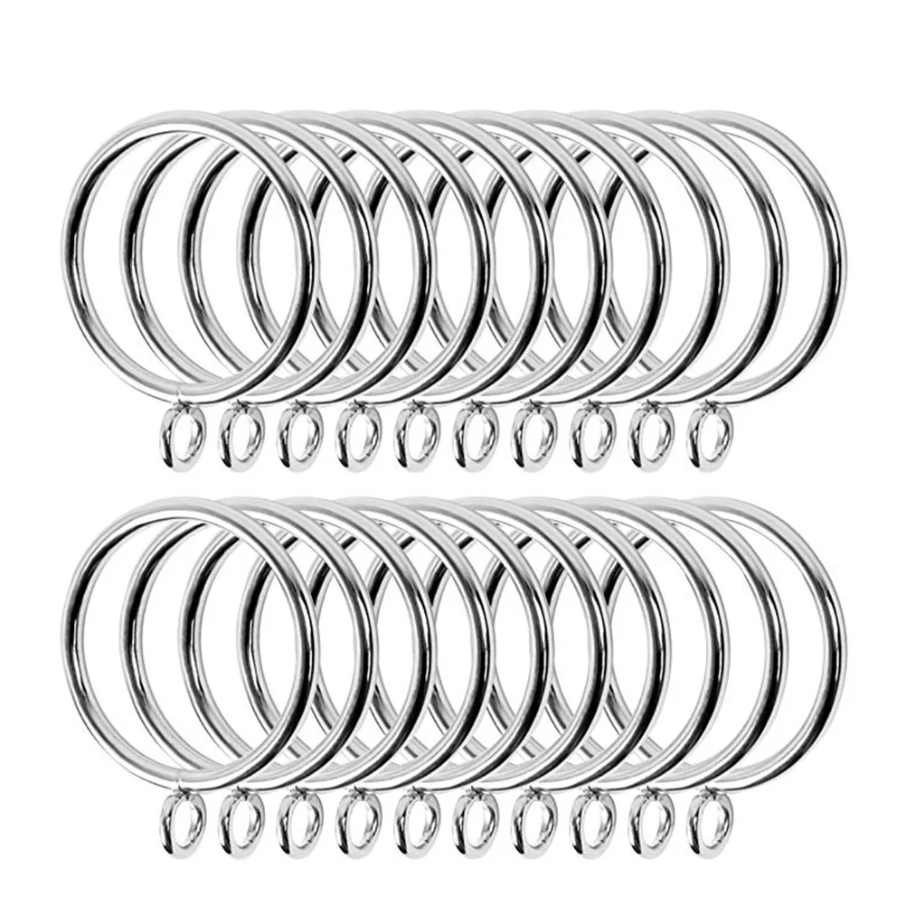 

20 Pieces Accessories Curtain Ring Rings Buckle with Hook Metalowy Piercień Kurtynowy Drapery Curtains