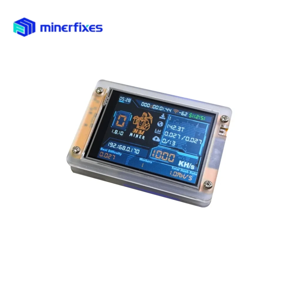 جديد بيتكوين مينر الطالب الذي يذاكر كثيرا مينر V2 999kH/S 2.8 بوصة btc عمال المناجم BTC BCH DGB سولو نانمينر البرامج الثابتة Nerdminer شاشة الكريستال السائل