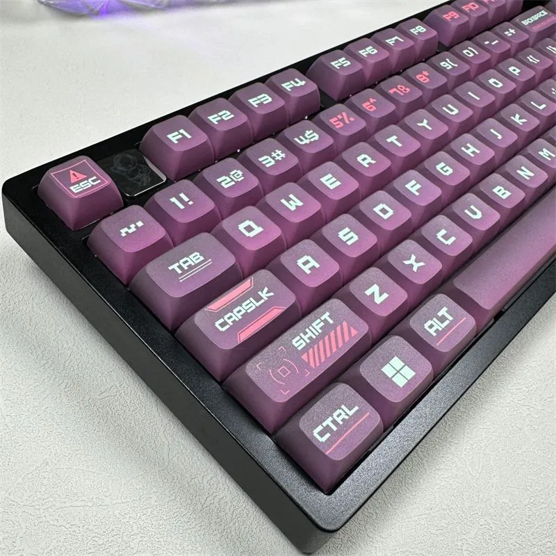 128 Keys Cyberpunk Keycap XDA Profile PBT Keycap Kit Teclado Mecânico 61/64/68/84/75/87/108 Key GMK67 Gaming Mechanical Keyboard