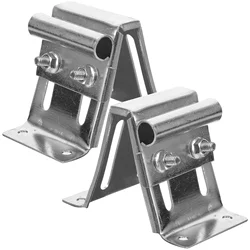 2 Pcs Garage Door Top Bracket Roller Hinge Replacement Parts Accessories Slides Hardware Galvanized Fixed Pulley Bracket