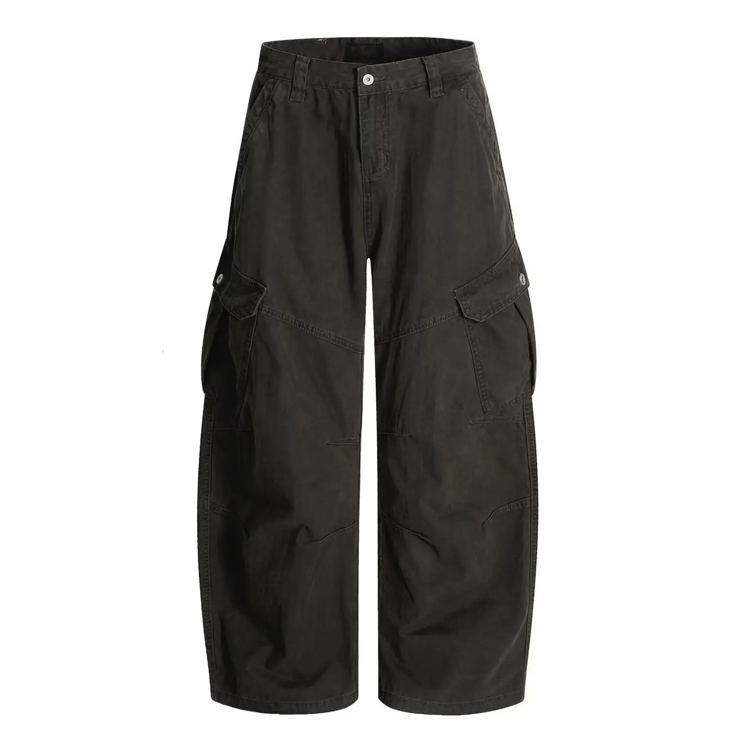 

Женские винтажные зеленые мешковатые джинсы-карго Y2k, джинсовые брюки в стиле Харадзюку, уличная одежда, эстетические брюки-бойфренды большого размера 2000-х годов