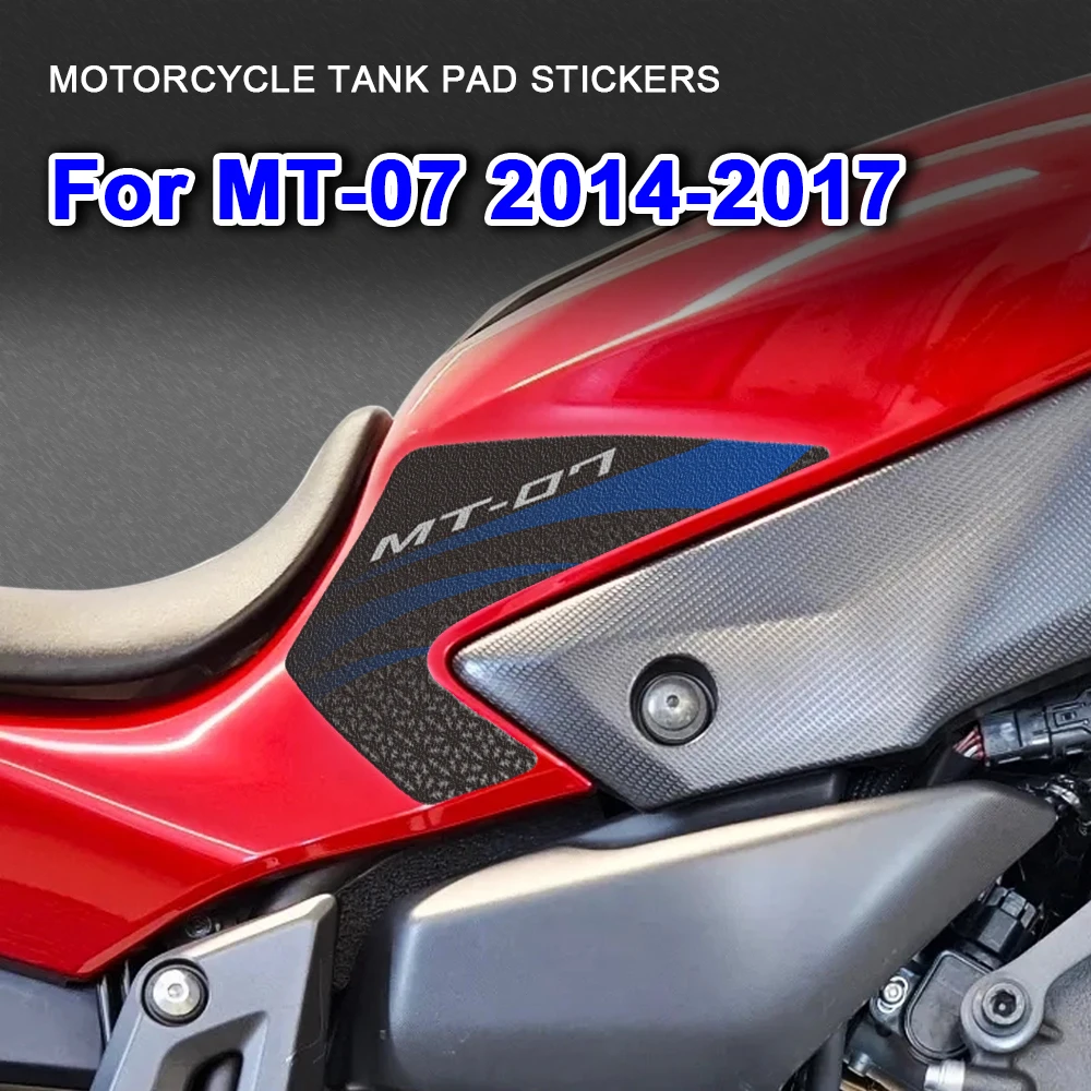 Anti-scratch Fuel Tank Pad Protector Motorcycle Tank Stickers Motorbike Decals Accessories For Yamaha MT07 MT 07 MT-07 2014-2017