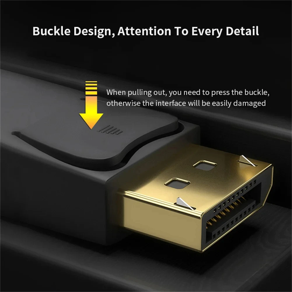 DP-auf-HDMI-kompatibles Kabel, 1,8 m, 4K-HD-Adapter, Display-Kabel, Computer-Monitor-Kabel, wandelt große DP-auf-HDMI-kompatible um – Detail 5