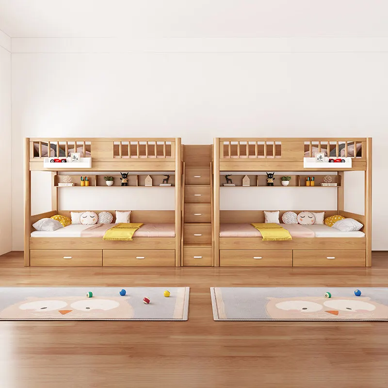 Customizable Simple Bunk Bed High and Low Bed Upper and Lower Bunk