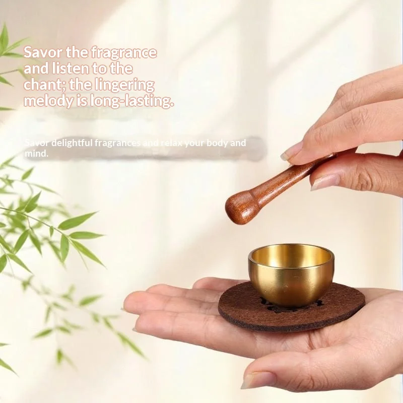 Mini-Messingschale für Gesang, Traditionelle Beruhigende Klangschale für Tägliche Achtsamkeitspraxis, Meditation und Angstlinderung – Detail 6