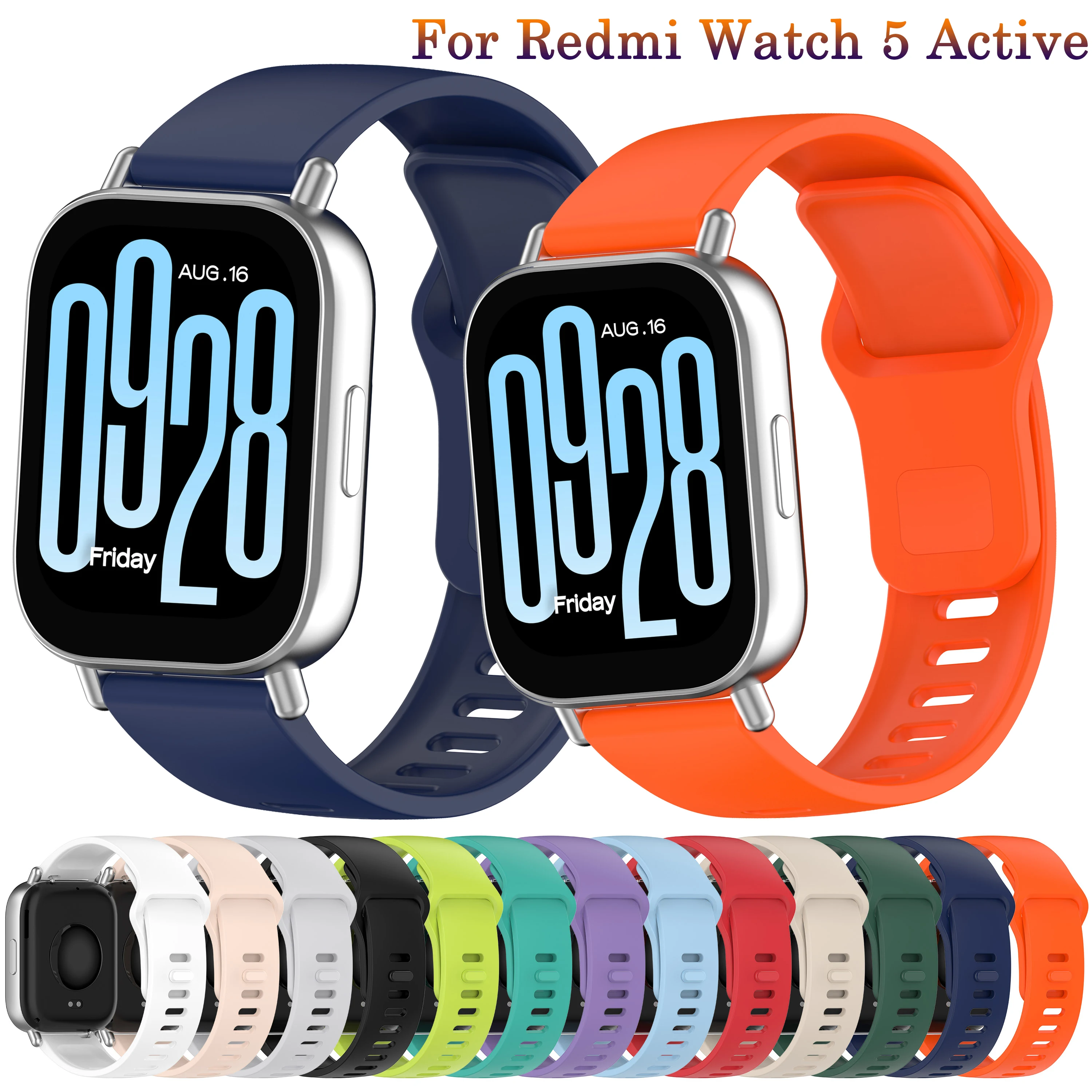 

Fashion Silicone WatchBand For Redmi Watch 5 Active SmartWatch Strap Wristbands Bracelet For Redmi Watch5 Active Strap WristBand