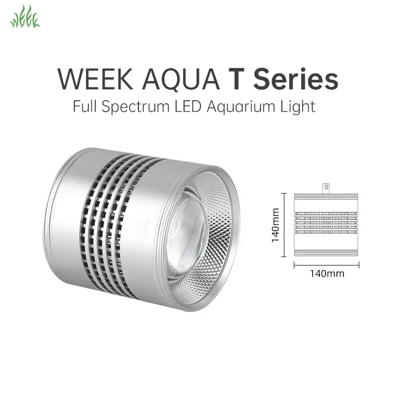 WEEK AQUA T90 PRO APP RGB-UV 90W Fish Tank Bracket Downlight Dimming Timing LED Aquatic Light With Stand Water Grass Plant Lamp