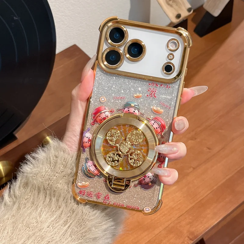 

Prosperity and Fortune God of Wealth Electroplated Anti-Shock New Year Editioniphone 17pro max