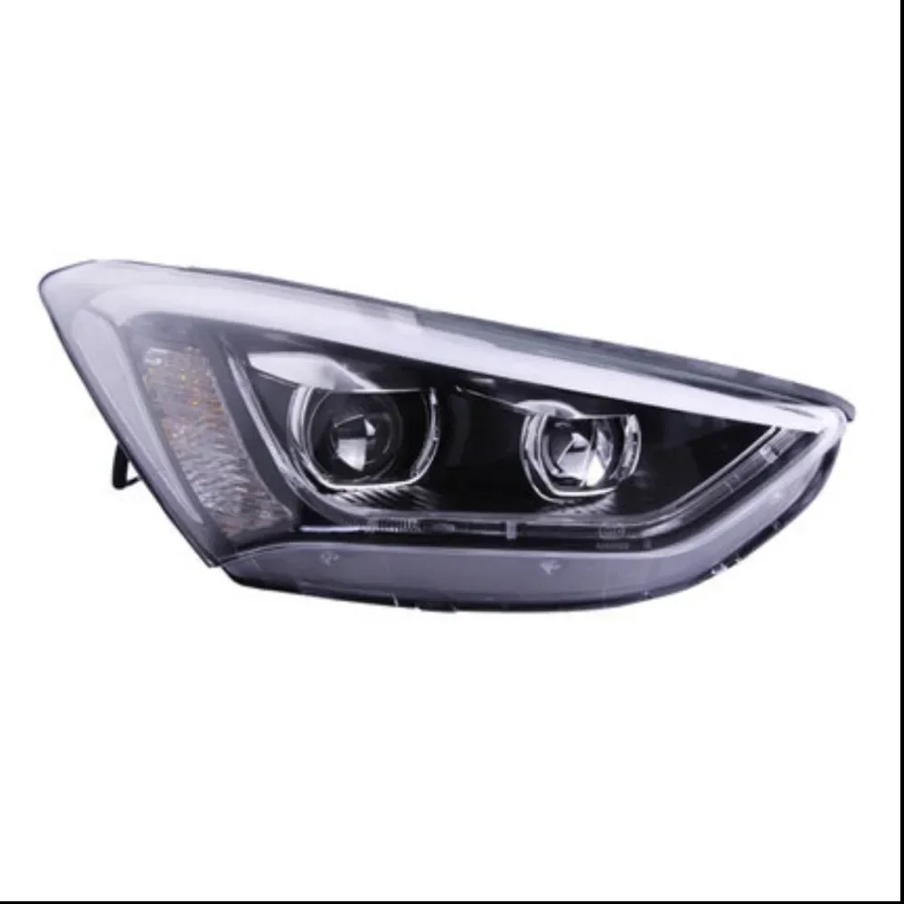 Pair of Car Headlight assembly For Hyundai Santa Fe IX45 xenon led DRL daytime running light turn signal