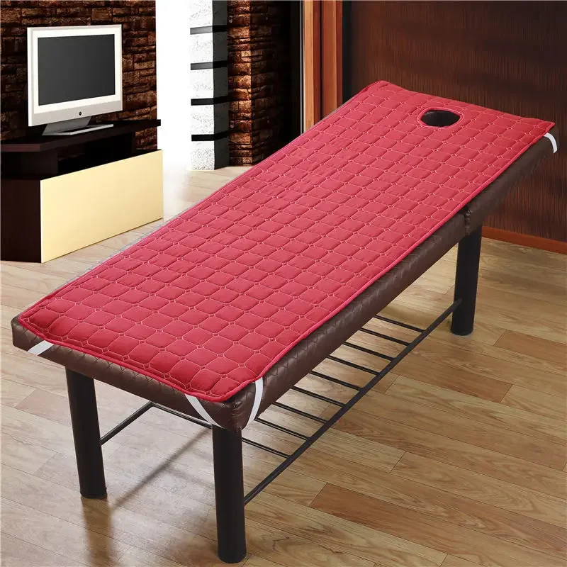 Beauty Salon Mattress Soft Non-slip Cushion SPA Massage Therapy Mattress Topper Foldable Non-Slip Bed Sheet Bed Pad with Holes