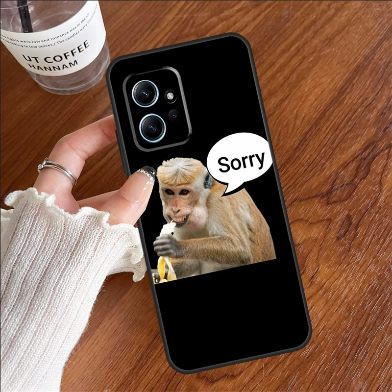 Monkey Sipping  Capri Meme Case For Xiaomi Redmi Note 11 10 8 9 12 Pro Plus Note 12S 10S 11S 9A 10A 9C 10C 12C Cover