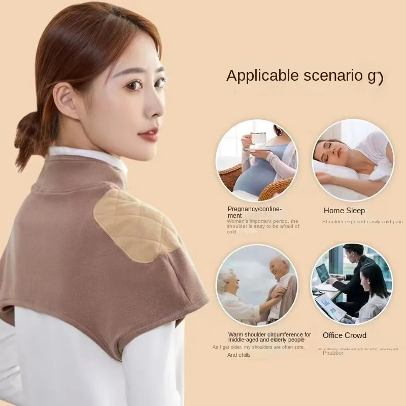 

Отопление, бандаж для шеи, беременная послеродовая женская шаль для мужчин и женщин, теплая морозостойкая флисовая шаль для сна 8SJ170