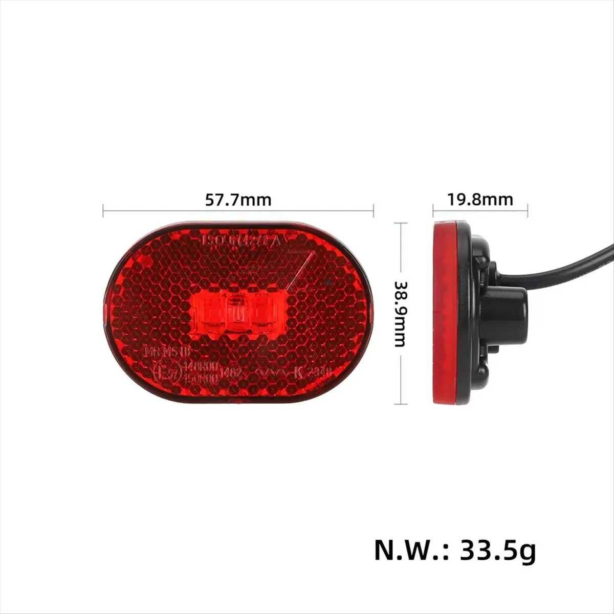 

(X07A) Rear Front Brake Taillights for Elite Electric Scooter Waterproof Mudguard Assembly Replacement Parts