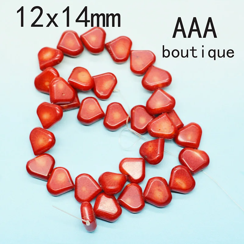 

1 strand delicate natural red coral heart-shaped loose beads. Best Collectibles for DIY Jewelry Lovers 15"