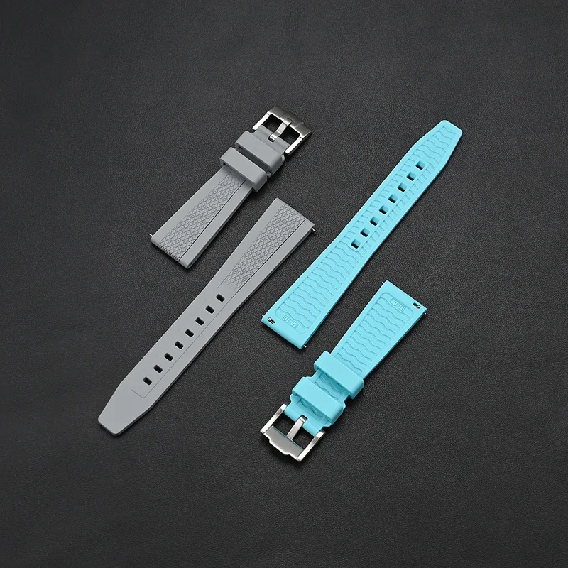 Жидкий силиконовый ремешок 20 мм 22 мм, мягкий спортивный водонепроницаемый быстросъемный ремешок для дайвинга для мужчин и женщин, универсальный сменный ремешок, аксессуары для часов