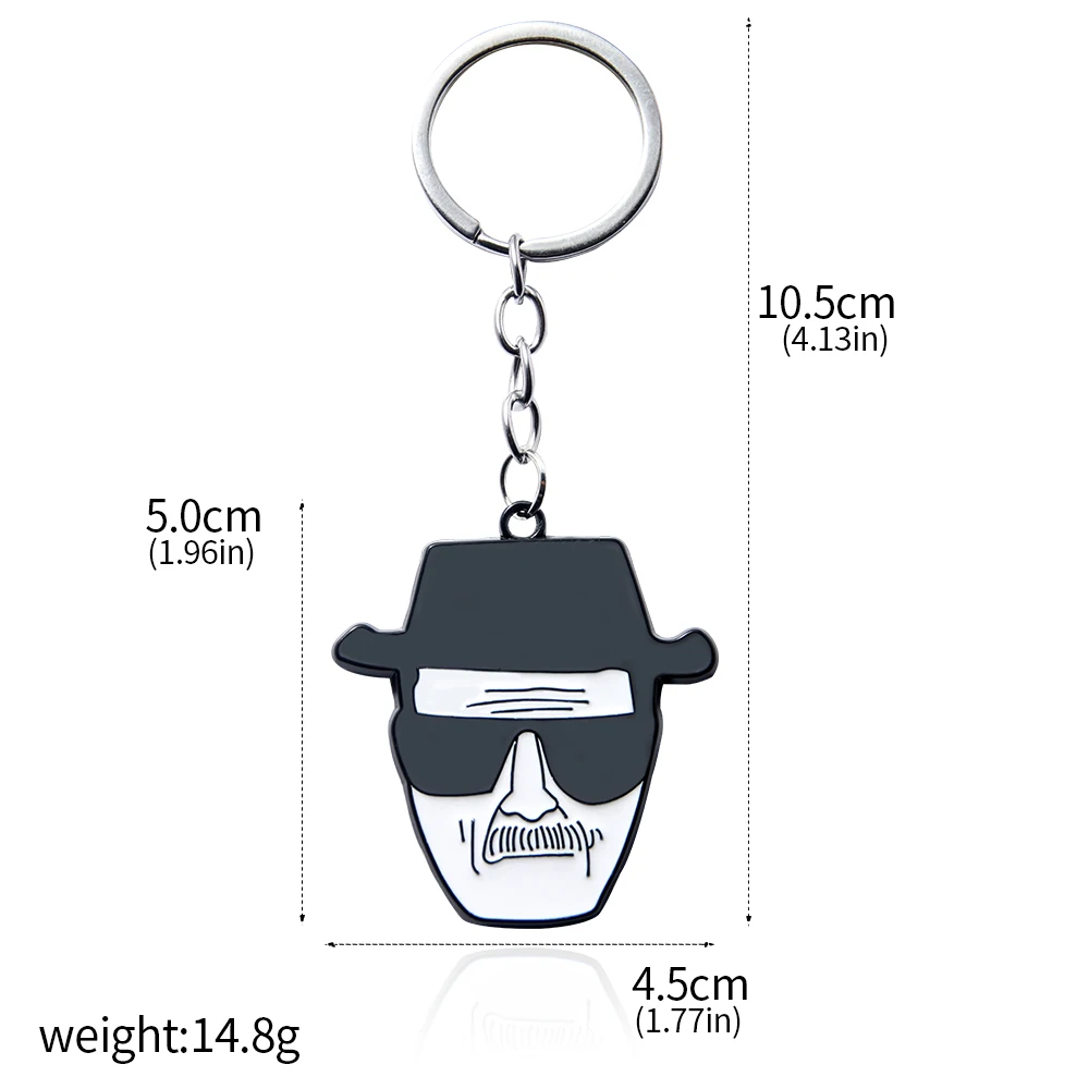 TV Show Breaking Bad Keychain Letter Logo Walter White Pendant Key Chain for Women Men Car Keyring Jewelry Gift image 6