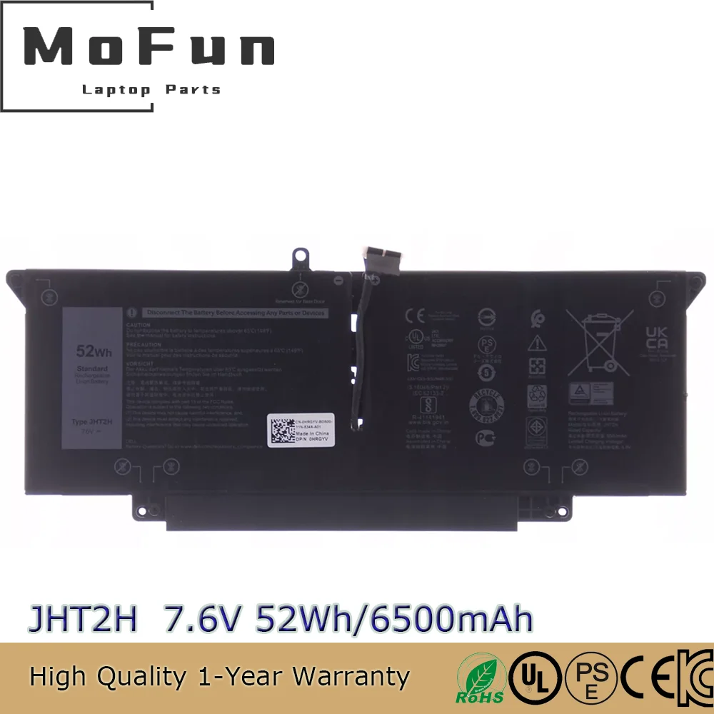 Brand New JHT2H 7.6V 52Wh/6500mAh Original Laptop Battery for Dell Latitude 7310 7410 0WY9MP 04V5X2 0HRGYV Y7HR3