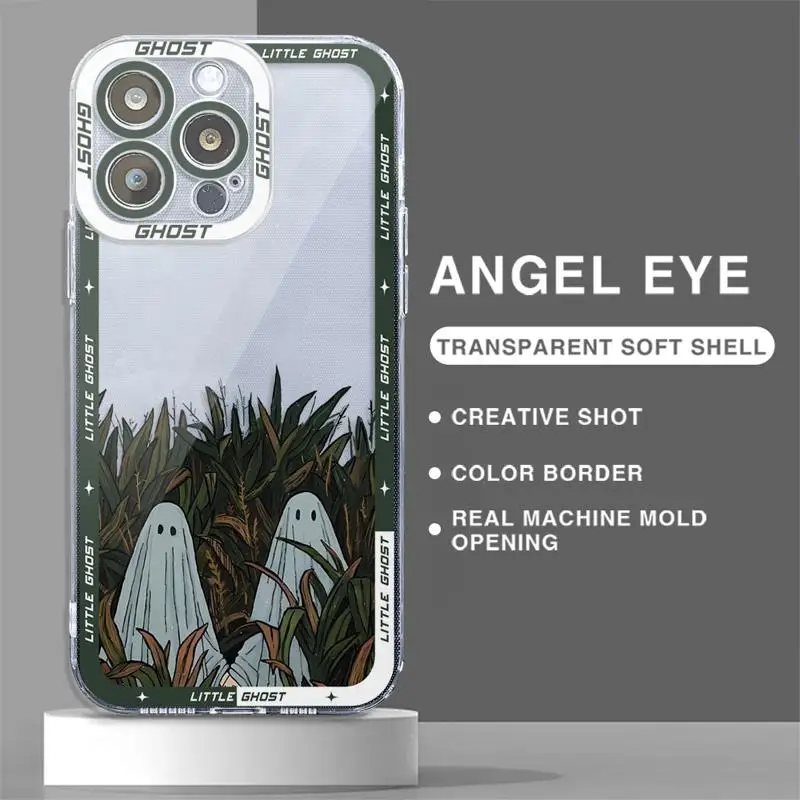 Little Ghost Phone Case for Moto G22 2022 G32 G52 2022 G71 G72 G73 Edge 40 5G Cover