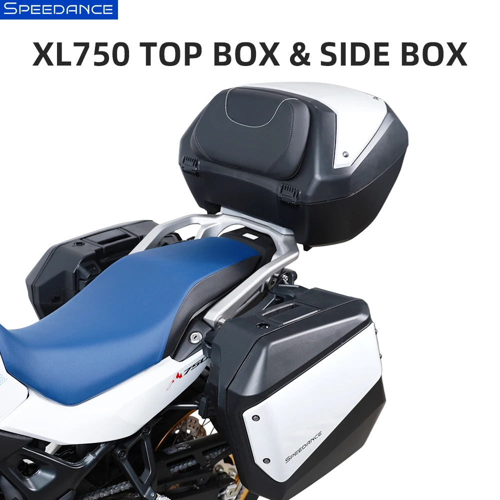 SDE XL750 Three Boxes: 50L top box, 33L left side box, 26L right side box. Damage-free installation, quick mount & dismount des