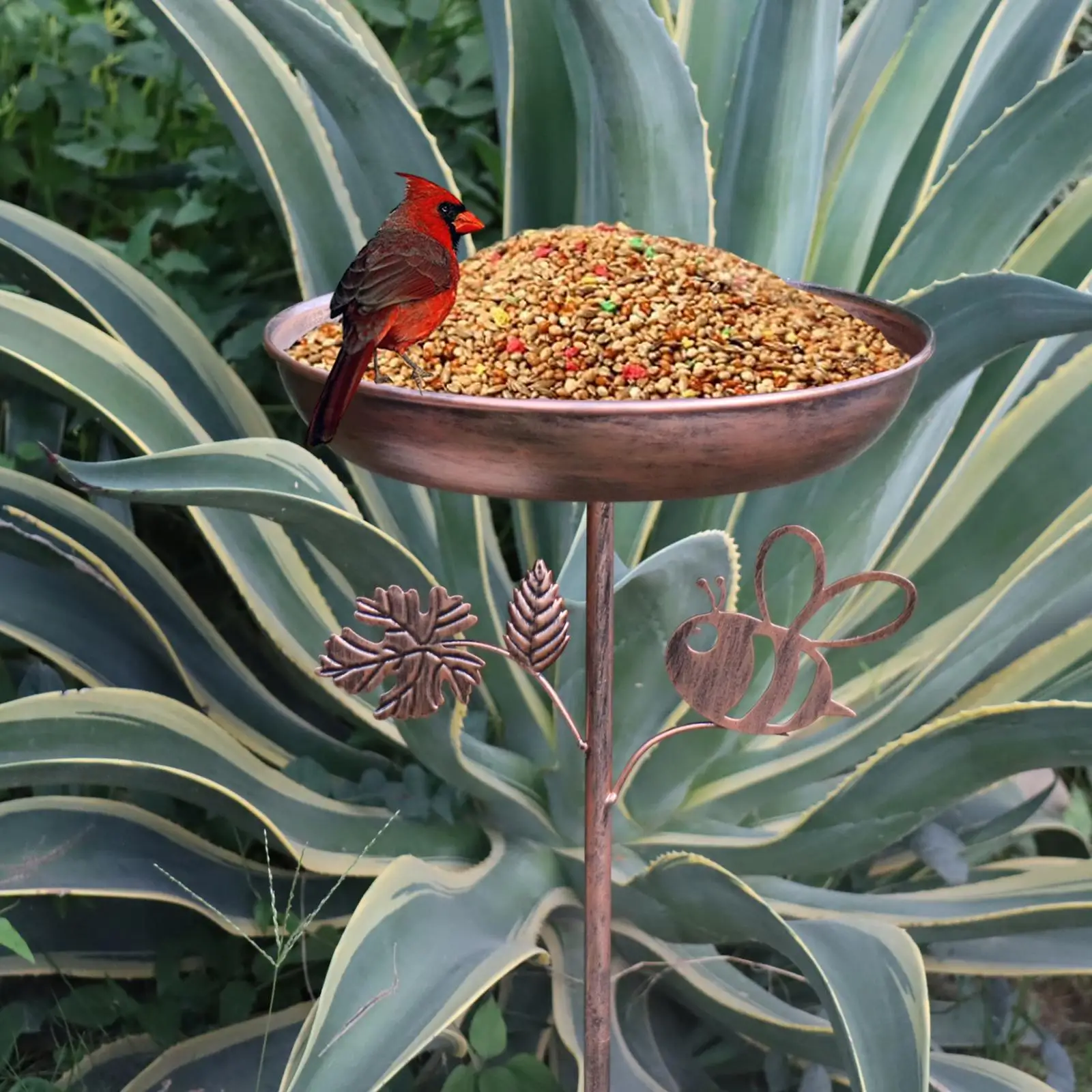 

Bird Bath Bowl Gift Decorative Tray Vintage Style for Park Patio Outside
