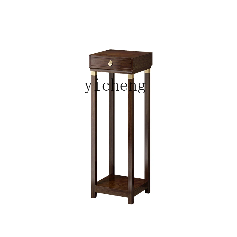 JZ  flower rack rack indoor living room ornament flower table solid wood balcony multi-layer flower pot rack
