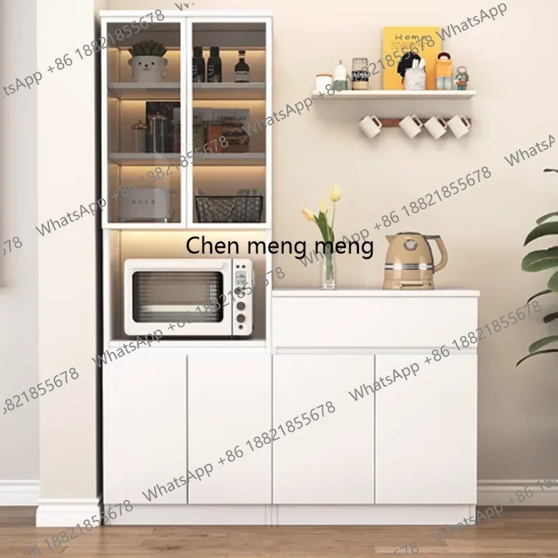 Doors Level Complete Cabinet Sheets Modern Design Shelves Nordic Small Cabinet Storage White Wooden Meuble Cuisine FurnitureEz