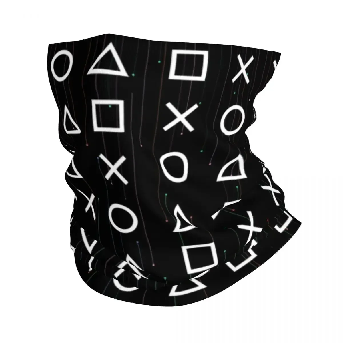 Cyberscape Controller Buttons Bandana Neck Warmer Men Women Winter Ski Hiking Scarf Gaiter Video Game Geek Gaming Face Cover