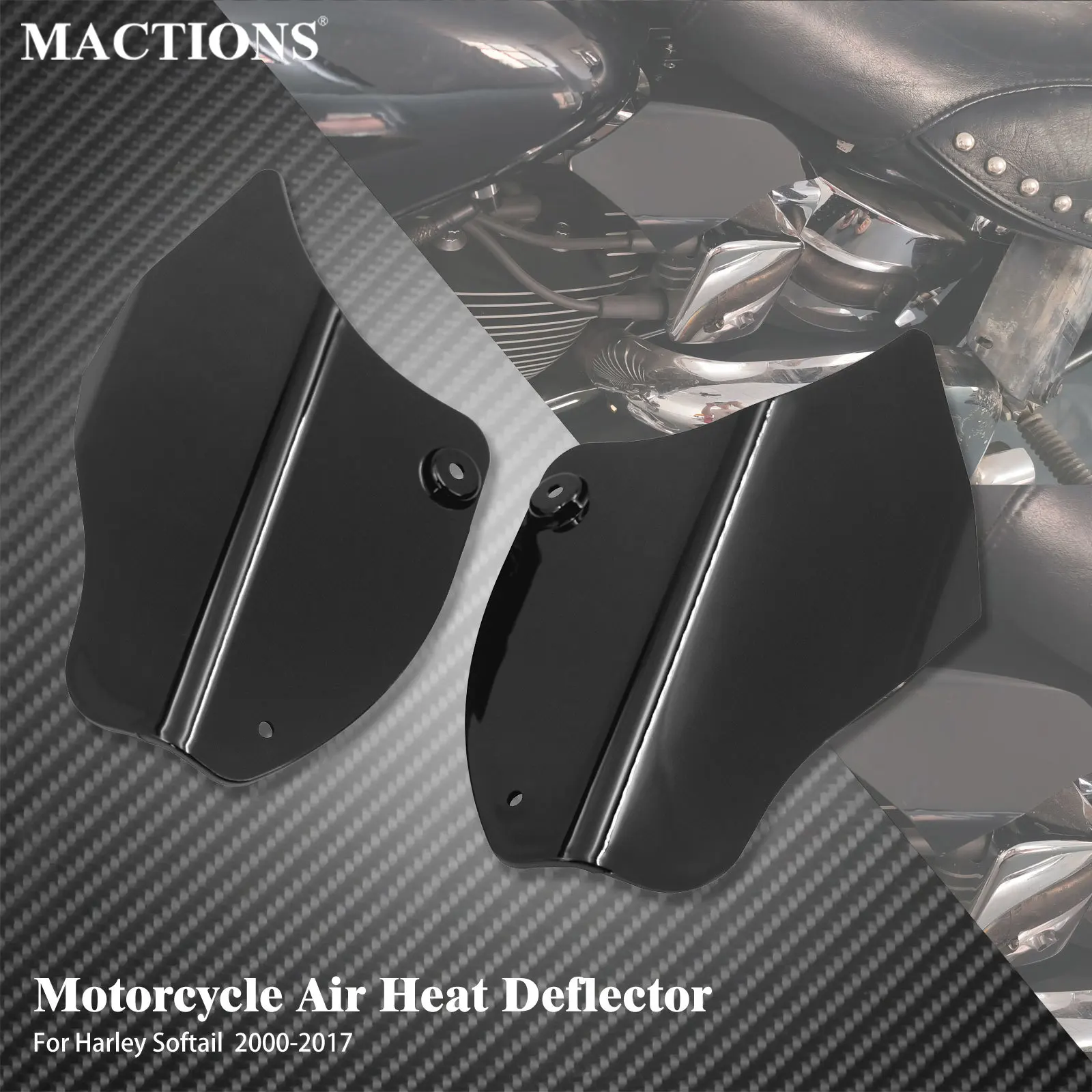 Motorcycle Saddle Shields Air Heat Deflector Air Heat Deflector Plastic Kits For Harley Softail FLS 2000-2014 2015 2016-2017