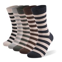 5 Pairs Breathable Cotton Men Dress Socks Colorful Fashion Funny Grid Stripe Casual Business Men Socks SizeEU41-48