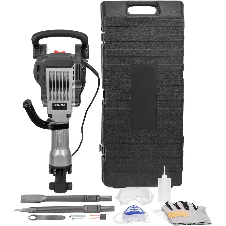 

Электрический молоток для сноса мощностью 3600 Вт с наконечниками для сверхмощной конструкции и разрушения бетона