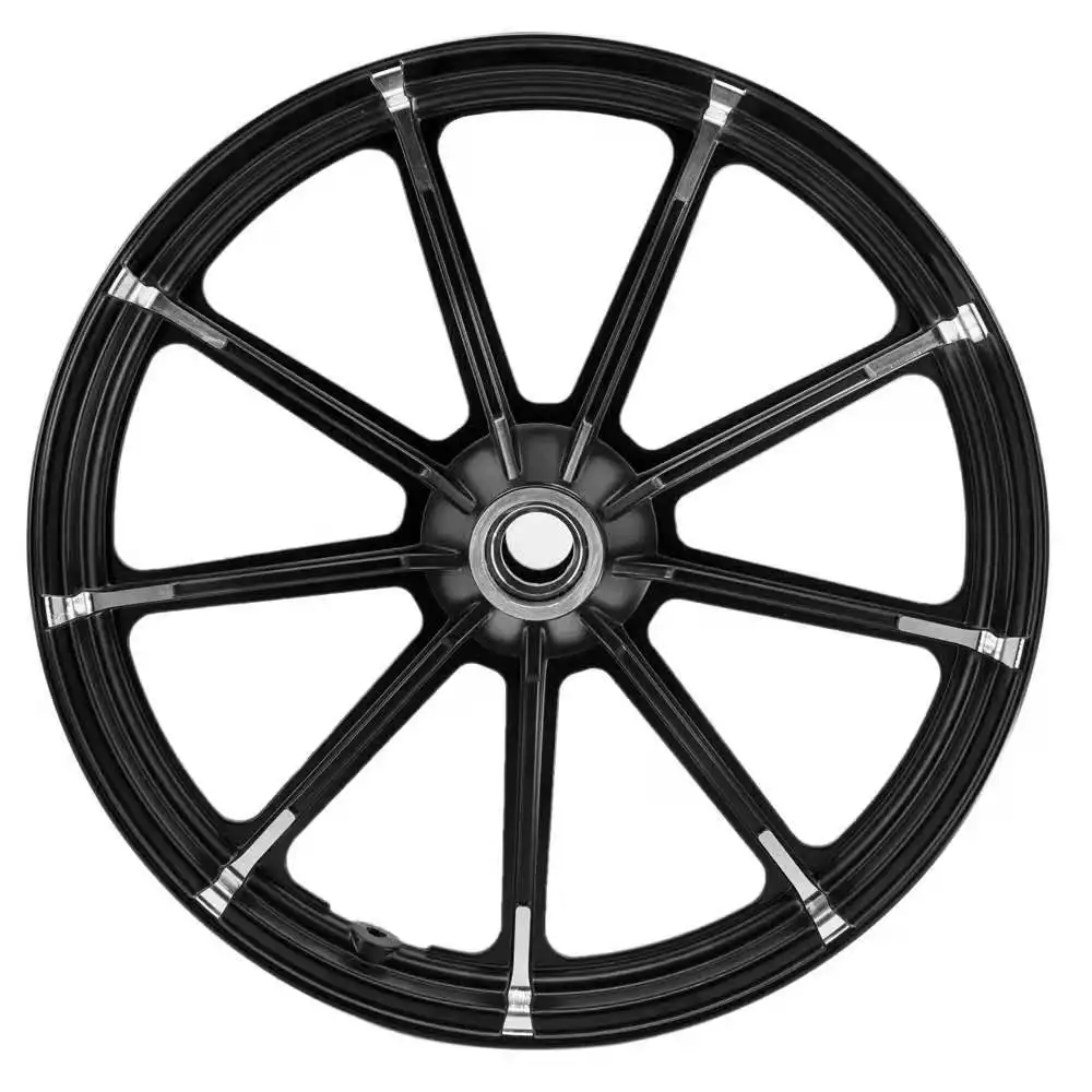 ハーレーXL1200nスポークホイール ブラックリム2008年F Rセット ハーレー用モーターサイクルホイールリム,21スポークmag,19インチ,2.15