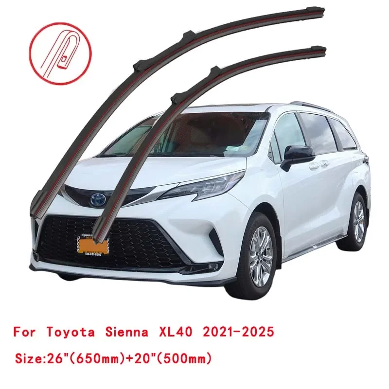 

For Toyota Sienna 1997-2024 Car Windshield Wiper Blade Front Windscreen Brushes Washer Accessories Window Cleaning Replacement