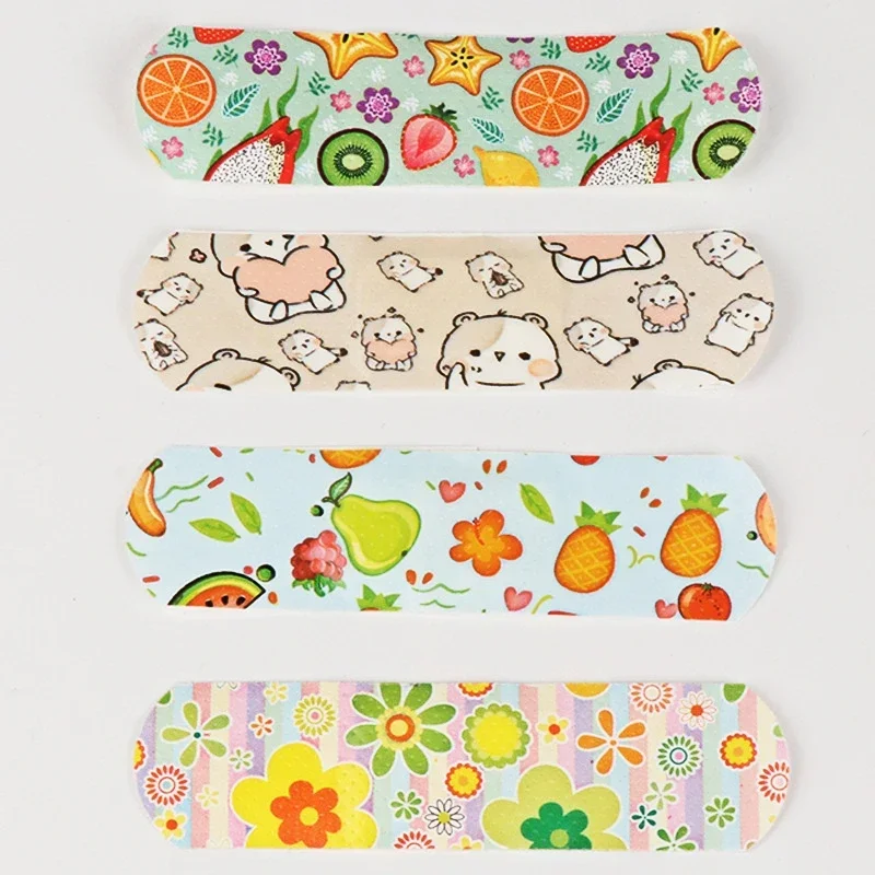 200pcs Cartoon Animal Pattern Waterproof Hemostasis Kids Band Aid Stickers Adhesive Bandage Wound Strips Plasters for Children