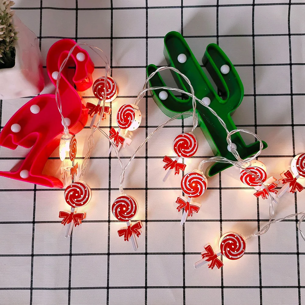

Lollipop Candy String Lights LED Decorative Hanging String Lights For Christmas Holiday Bedroom Party Outdoor Decoration