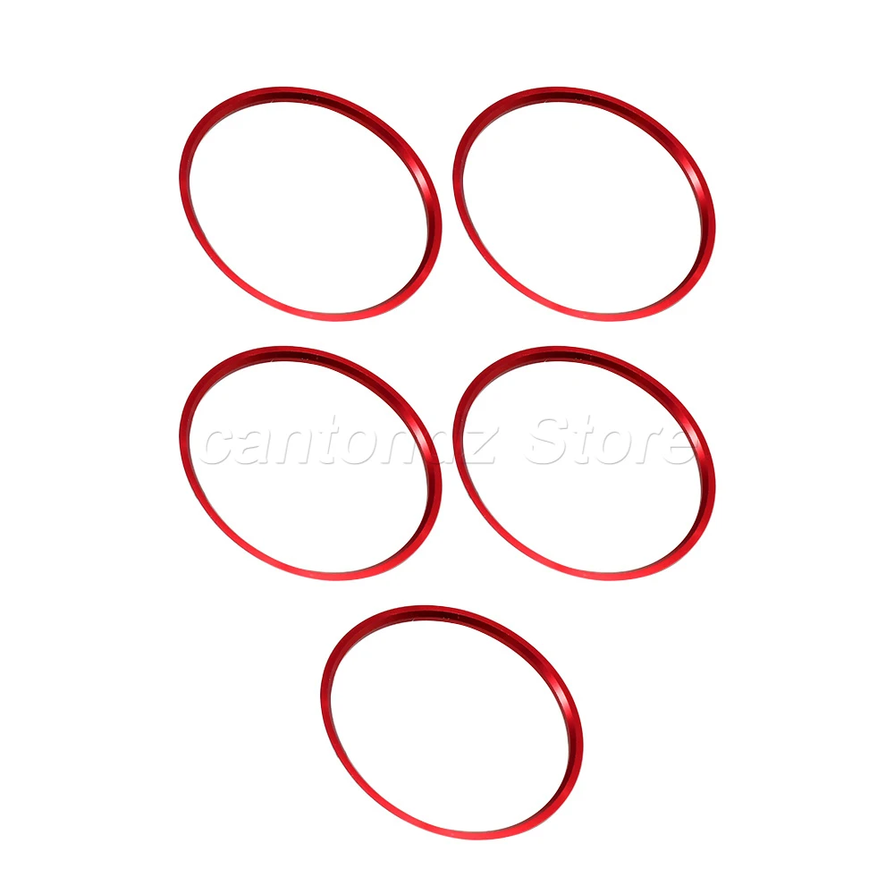 5 PCS Rote Air Vent Outlet Dekoration Ringe Für Audi TT TTS TTRS MK2 8J 2006-2014 auto Klimaanlage Ringe Zubehör – Detail 5