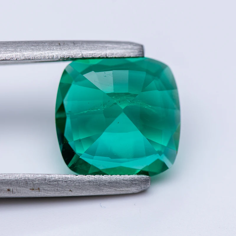 New Lab Grown Colombia Emerald Cushion Shape Hand Cut Gemstone for Women Jewelry Making Materials Selectable AGL Certificate