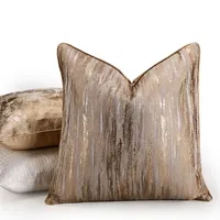 Luxury Throw Pillow Cushion Cover Gilded Pattern Pillowcase for Home Sofa Living Room Bedroom Decor 18x18in/20x20in/12x20in