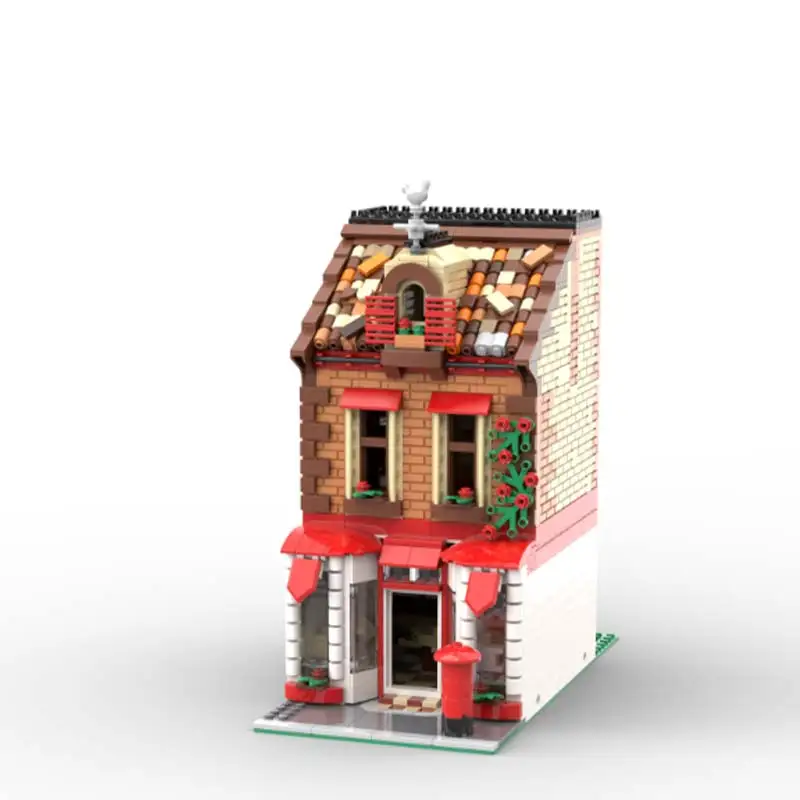 Moc Hightech Modulaire Architectuur Street View Corne Postkantoor Bouwstenen Modelsets Kinderspeelgoed Verjaardagscadeau