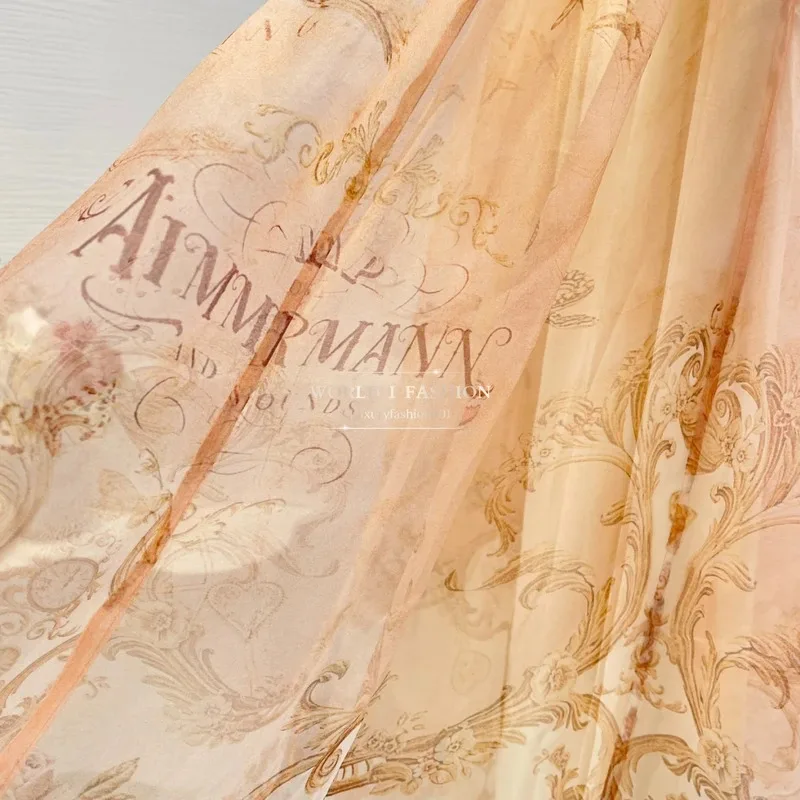 Jupe mi-longue imprimée carte Orange pour femme, nouveau Style décontracté, de haute qualité, automne 2025