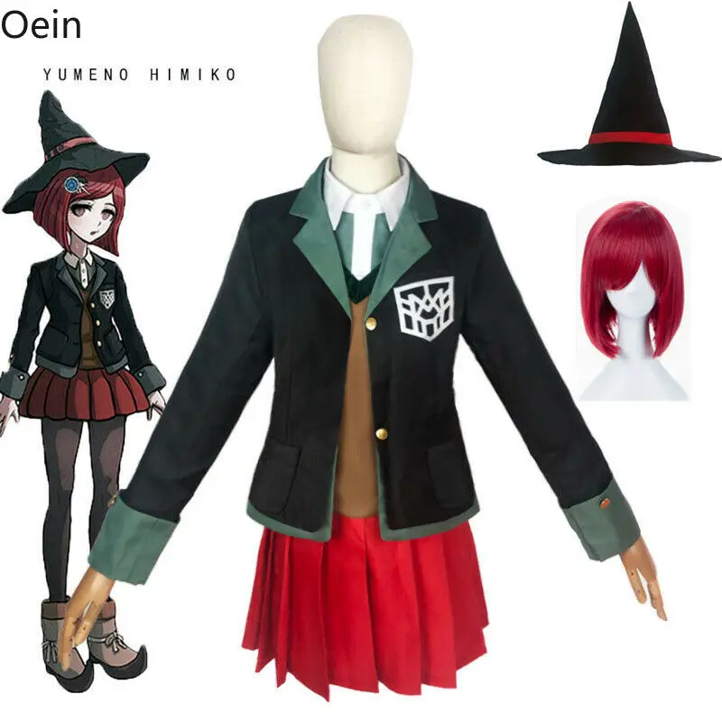 

Full Set Danganronpa V3: Killing Harmony Yumeno Himiko Uniform Cosplay Costume Suits With hair New