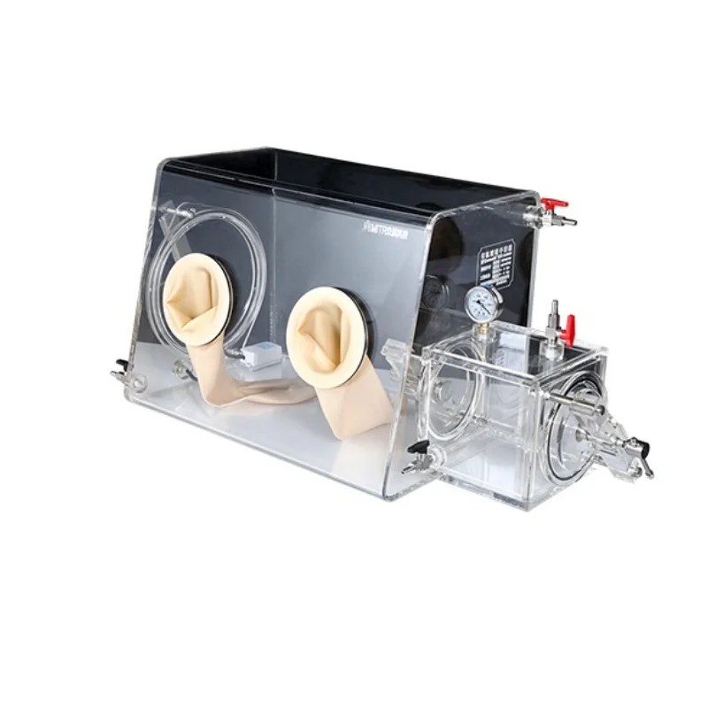 MITR Good Quality Lab Use Glove-box Isolation Transparent Testing Chamber Vacuum Acrylic Glove Box with Pass Box
