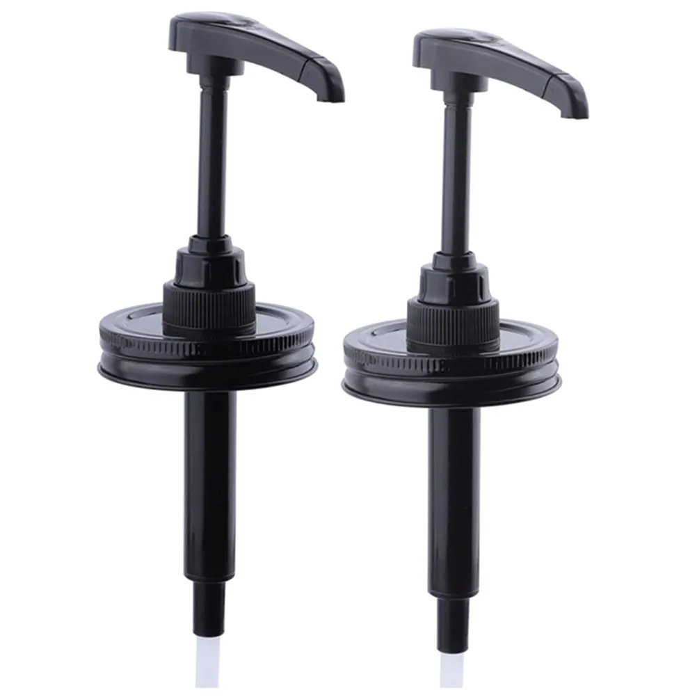 2Pcs Multi-Function Syrup Pump Dispenser Resistant to Deformation Easy-Press Auto-Return Design for Syrup Honey Shampoo view 5